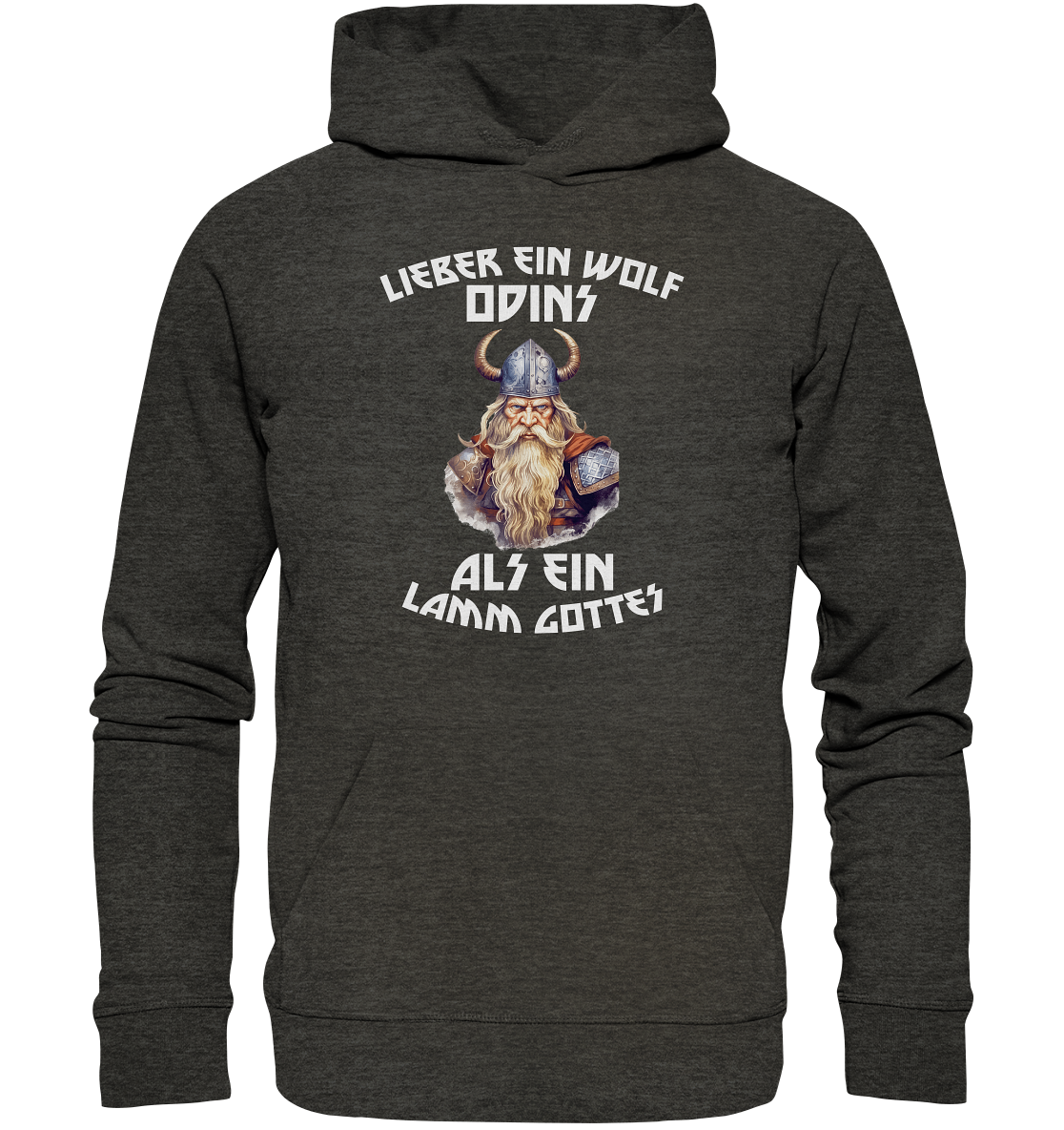 LIEBER EIN WOLF ODINS NO 1  - STREETWEAR - STATEMENT   - Organic Hoodie