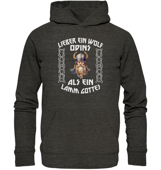 LIEBER EIN WOLF ODINS NO 4  - STREETWEAR - STATEMENT   - Organic Hoodie