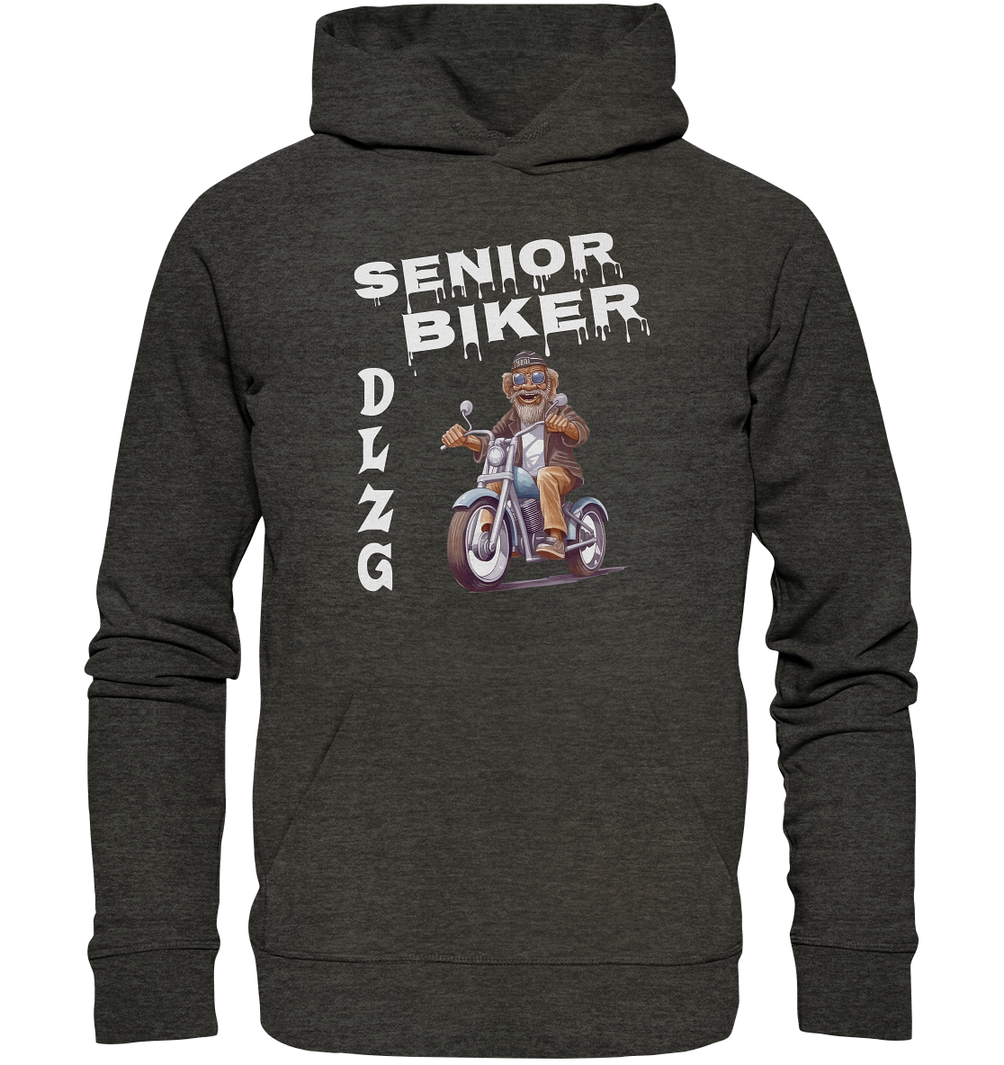 DLzG Opa Biker Fun Motiv 2- Organic Hoodie