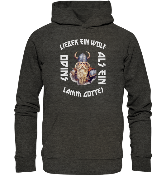 LIEBER EIN WOLF ODINS NO 2  - STREETWEAR - STATEMENT    - Organic Hoodie