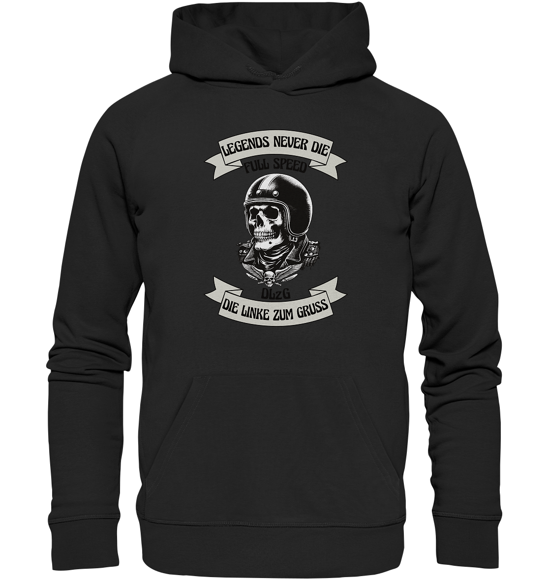 DLzG - Legends never Die - Organic Hoodie