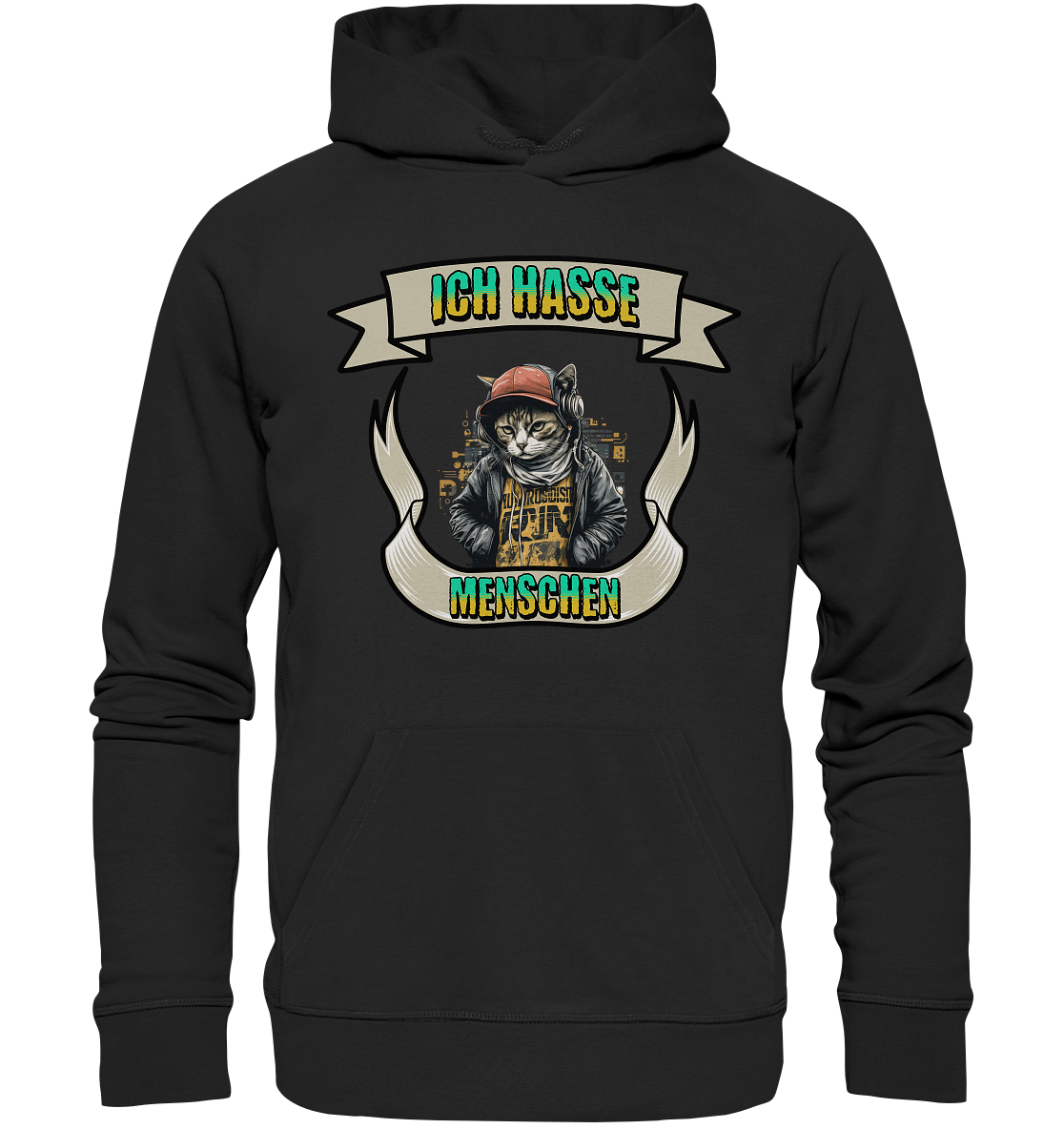 Streetwear- Ich hasse Menschen  - Organic Hoodie