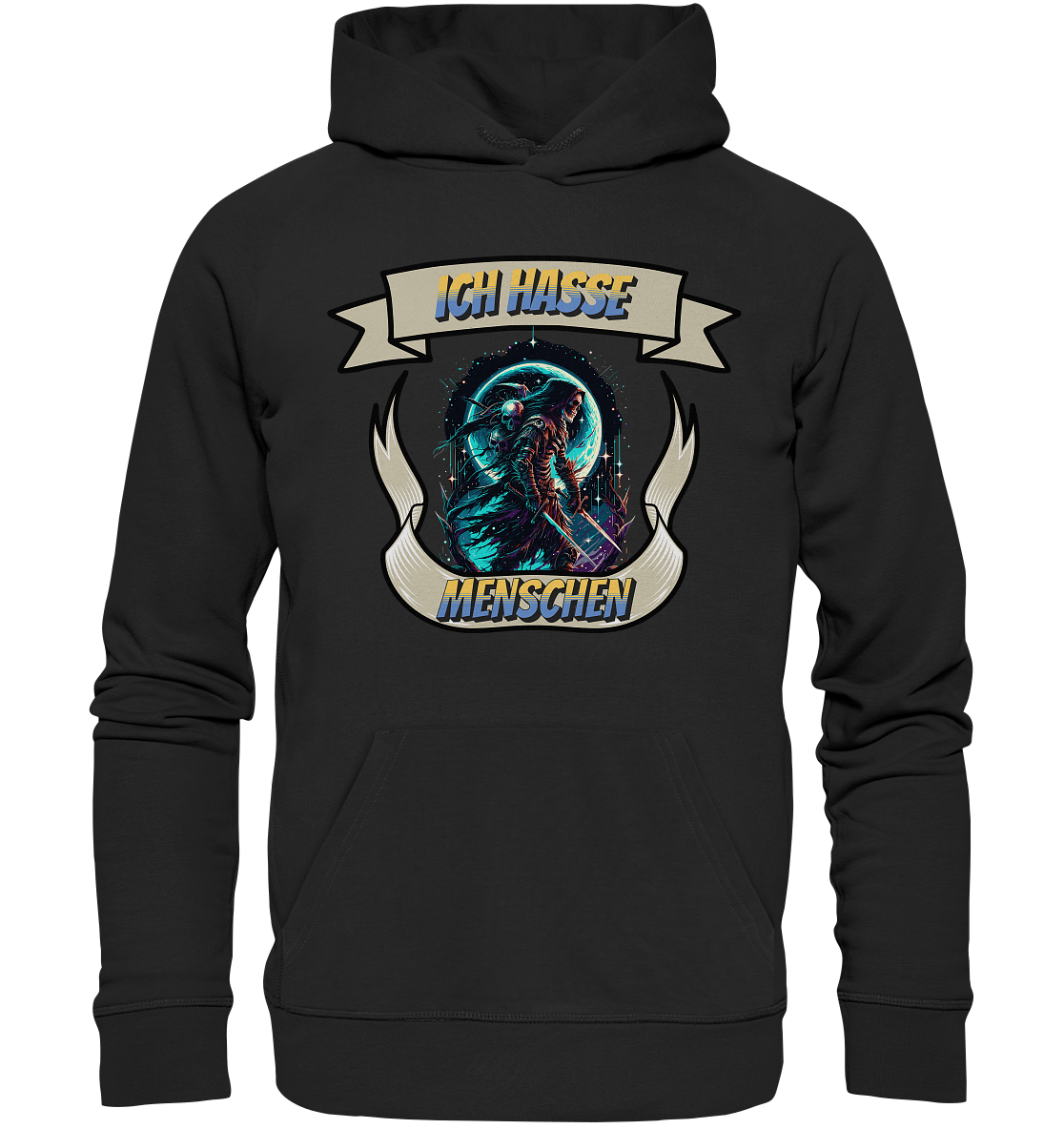 Reaper - Ich hasse Menschen Streetwear - Organic Hoodie