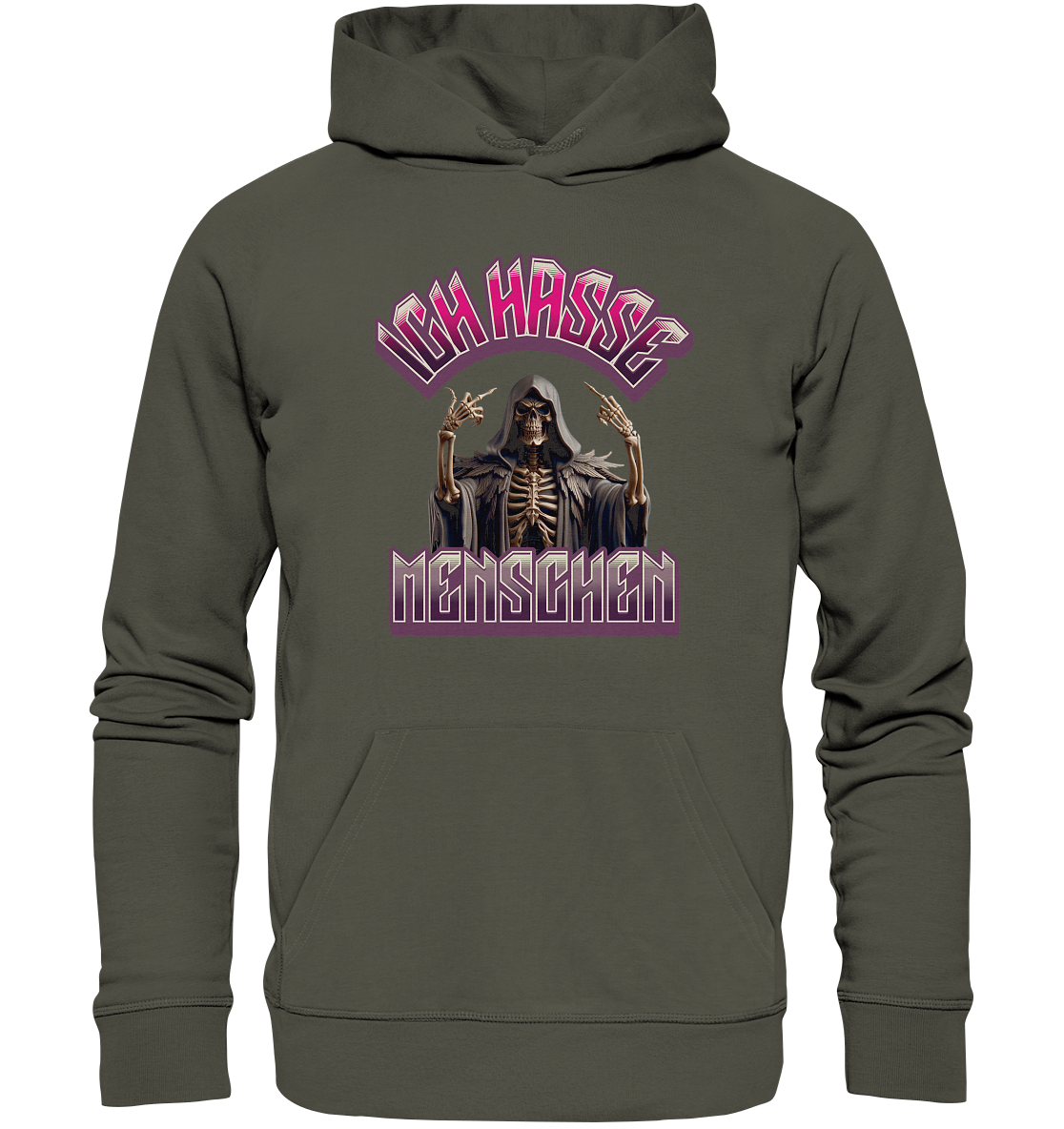 Ich hasse Menschen - Statement - Organic Hoodie