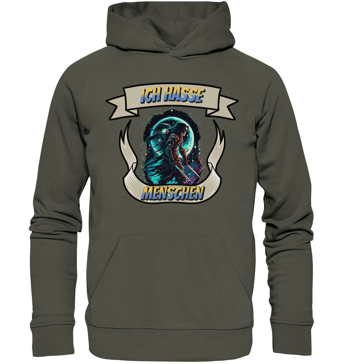 Reaper - Ich hasse Menschen Streetwear - Organic Hoodie