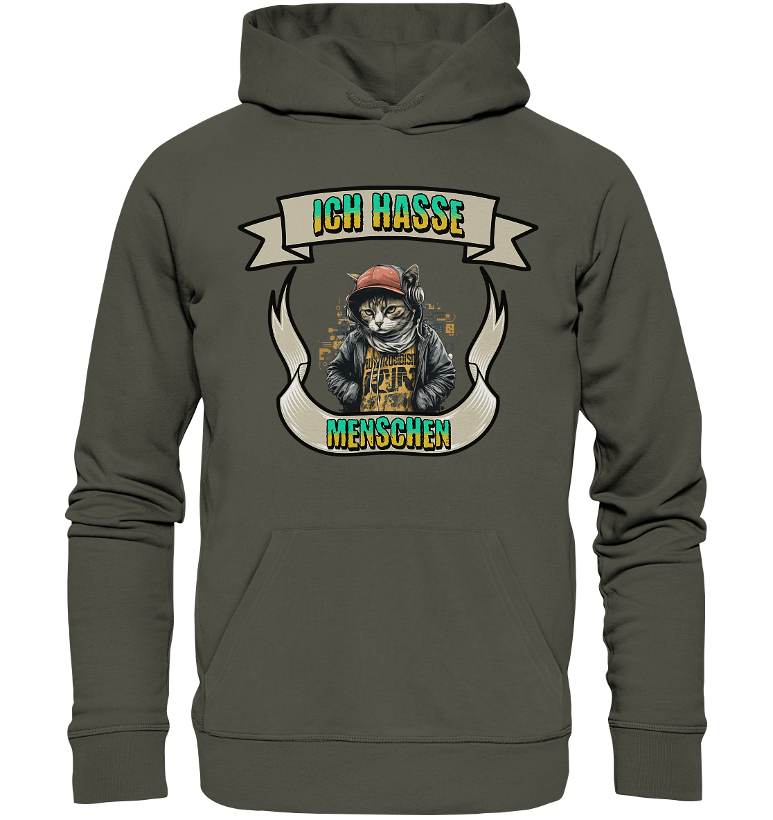 Streetwear- Ich hasse Menschen  - Organic Hoodie