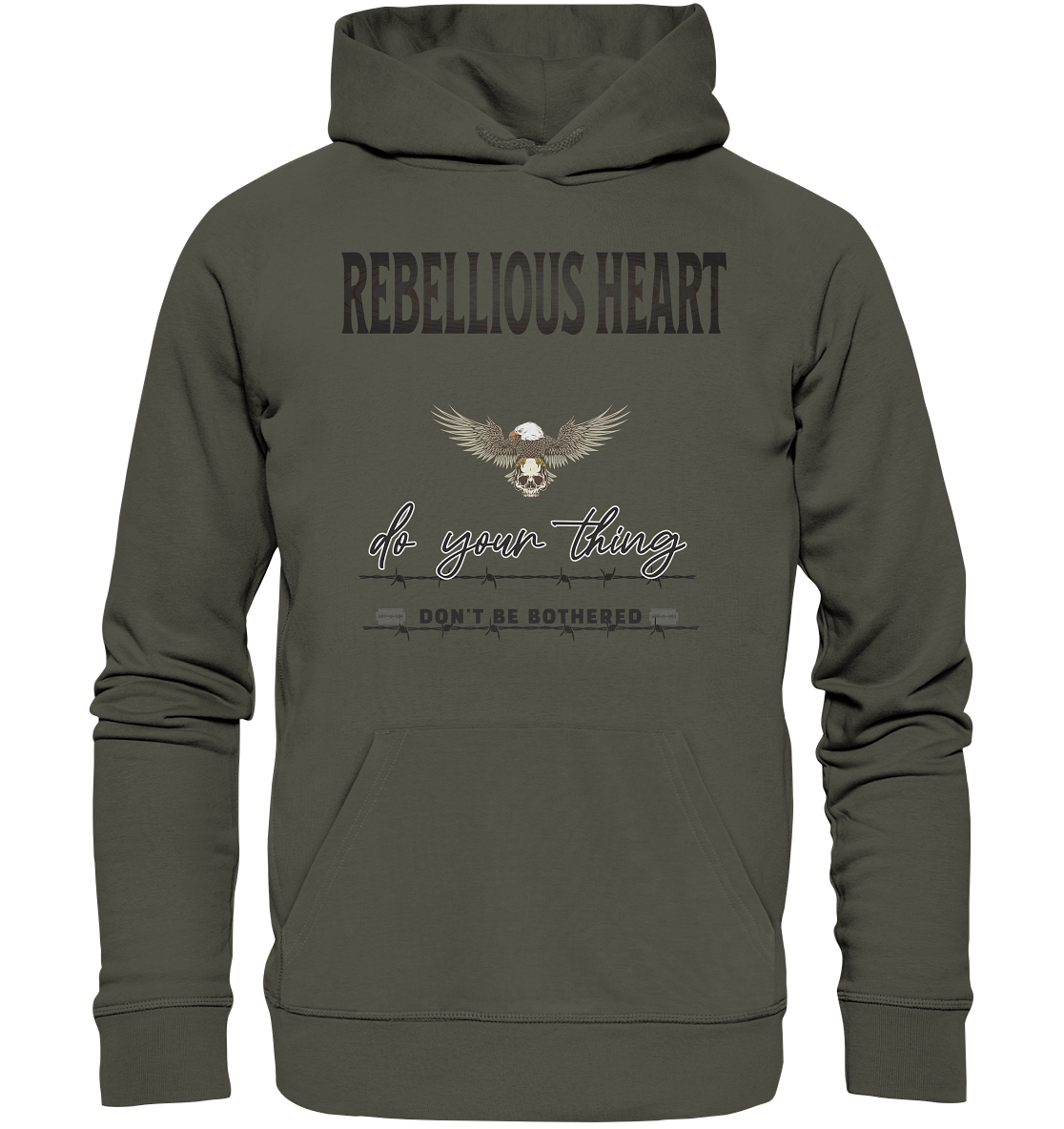 Rebellisches Herz Streetwear - Organic Hoodie