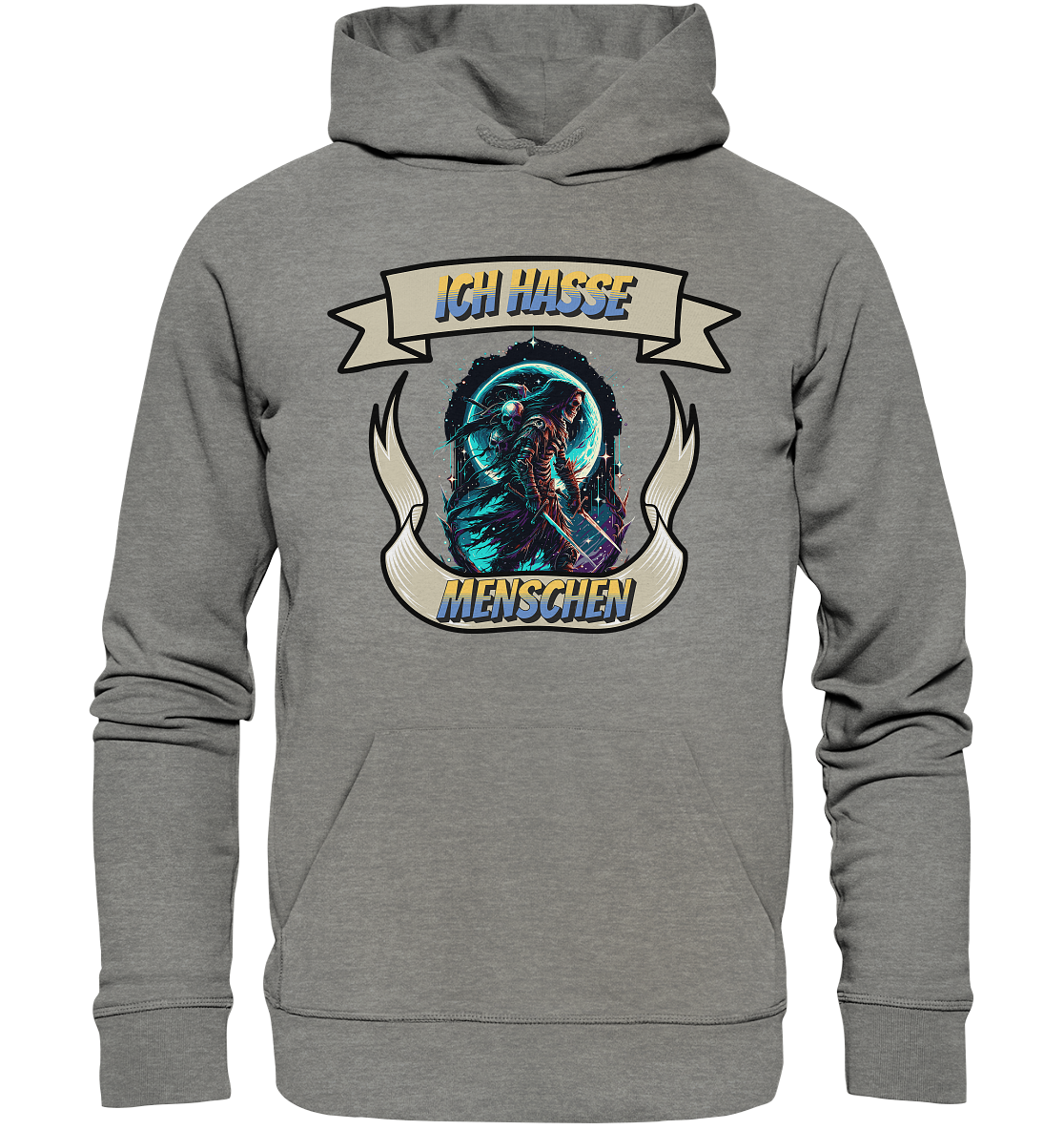 Reaper - Ich hasse Menschen Streetwear - Organic Hoodie