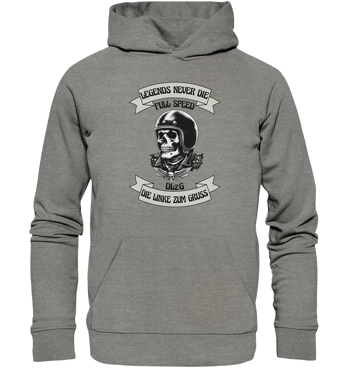 DLzG - Legends never Die - Organic Hoodie