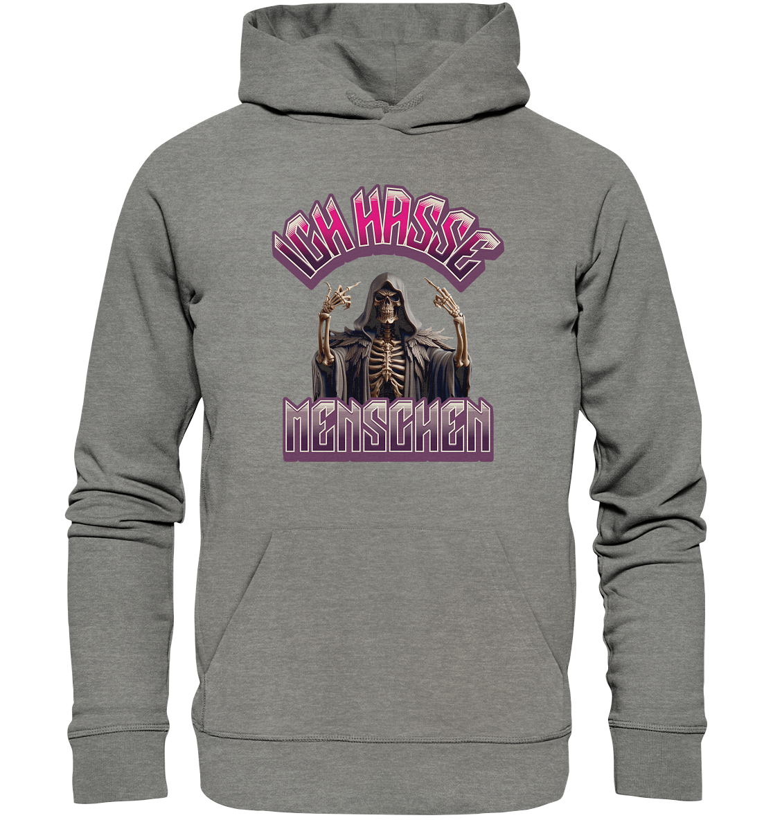 Ich hasse Menschen - Statement - Organic Hoodie