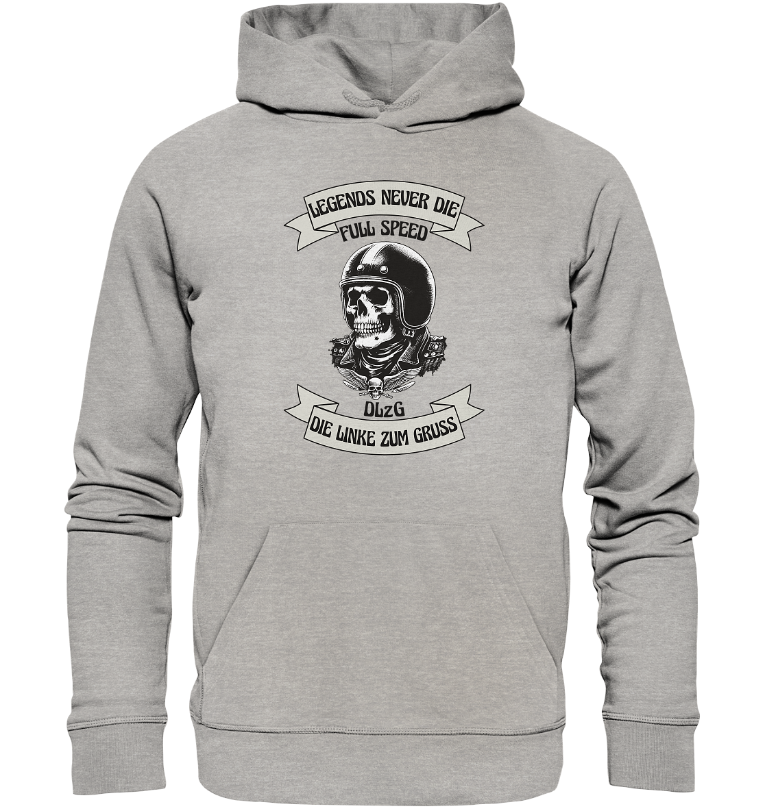 DLzG - Legends never Die - Organic Hoodie