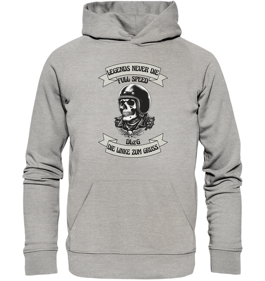 DLzG - Legends never Die - Organic Hoodie