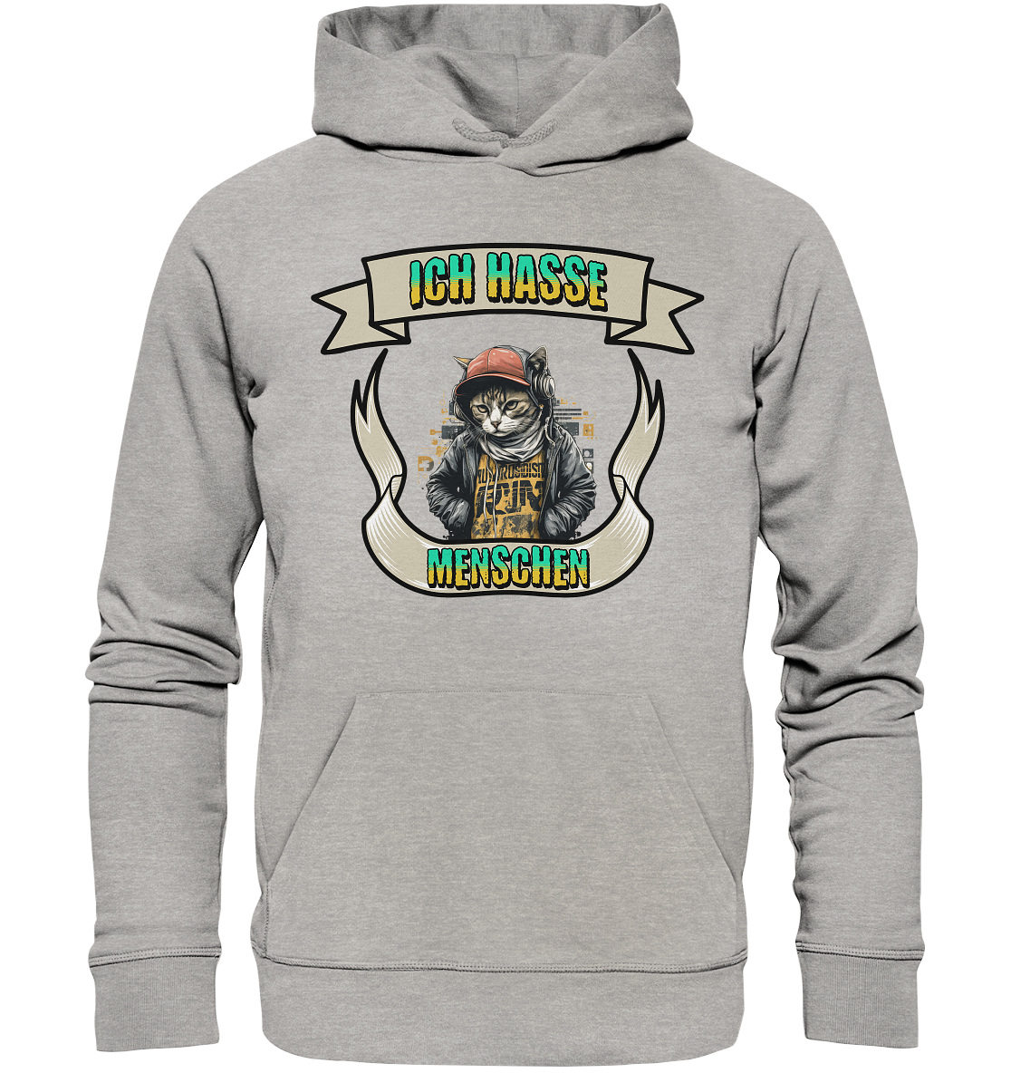 Streetwear- Ich hasse Menschen  - Organic Hoodie