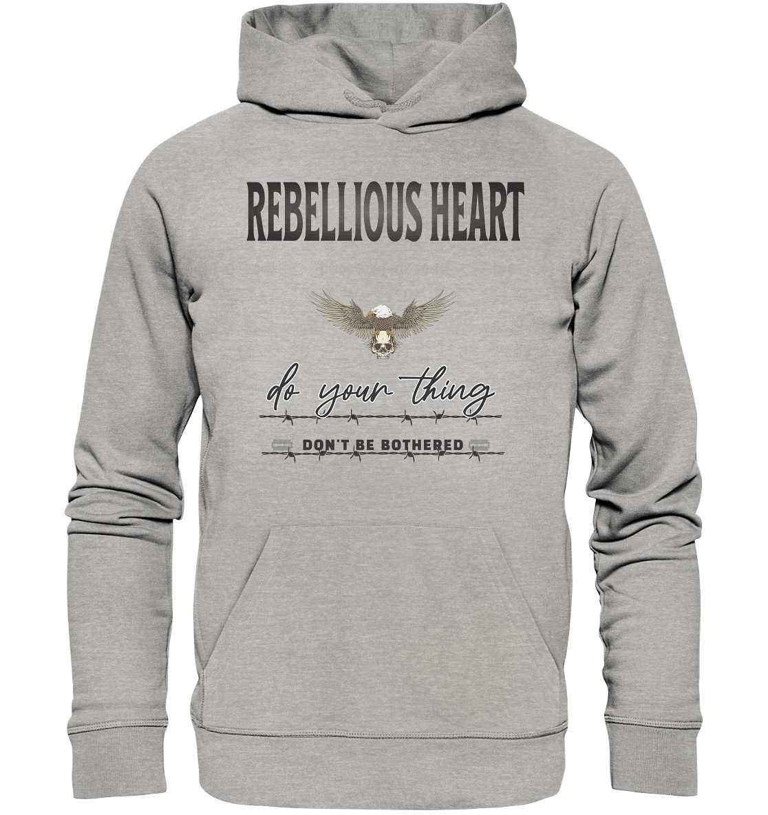 Rebellisches Herz Streetwear - Organic Hoodie