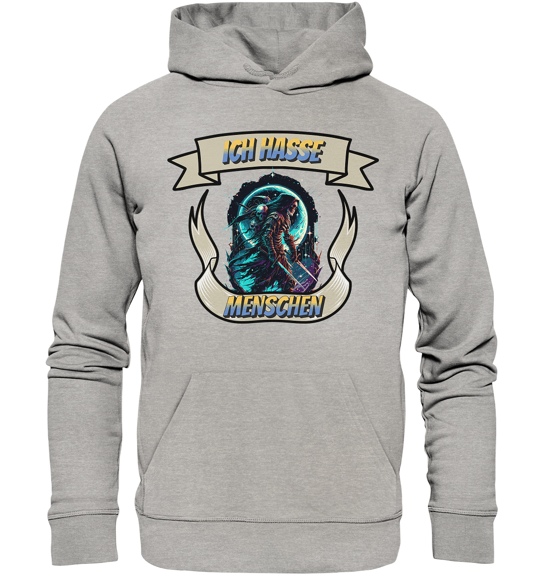 Reaper - Ich hasse Menschen Streetwear - Organic Hoodie