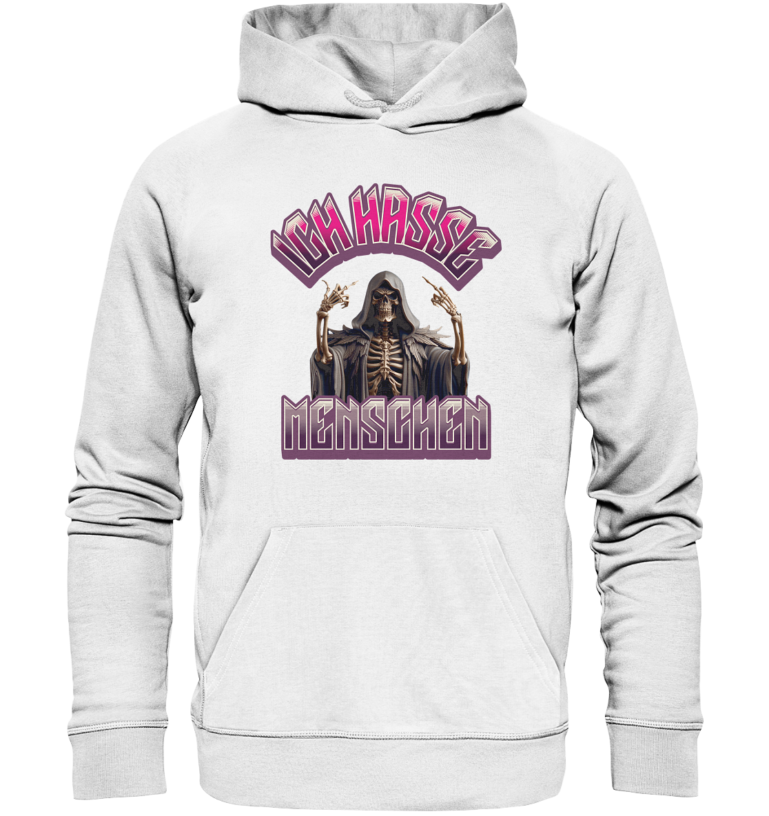 Ich hasse Menschen - Statement - Organic Hoodie