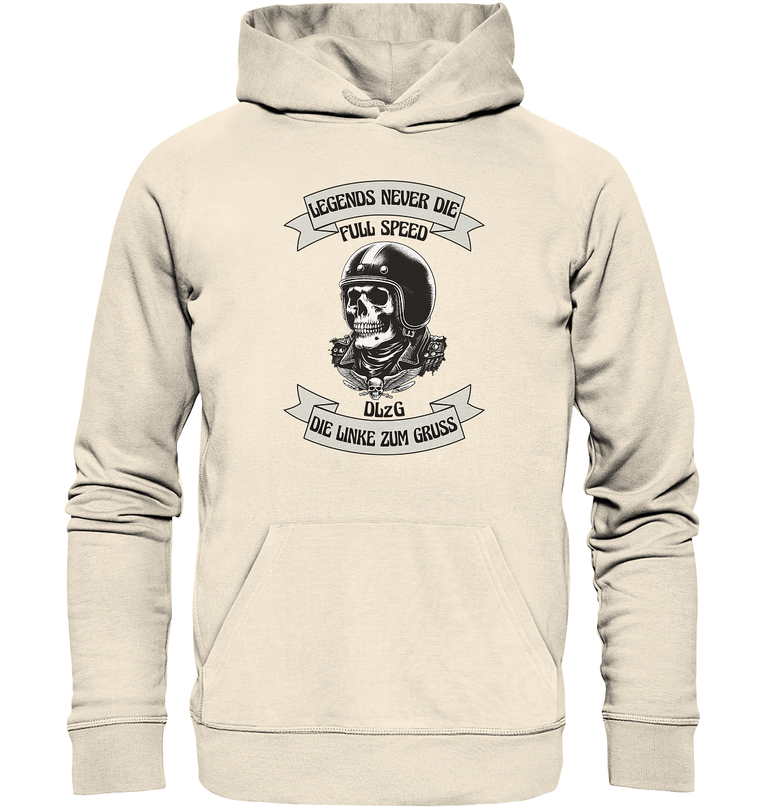 DLzG - Legends never Die - Organic Hoodie