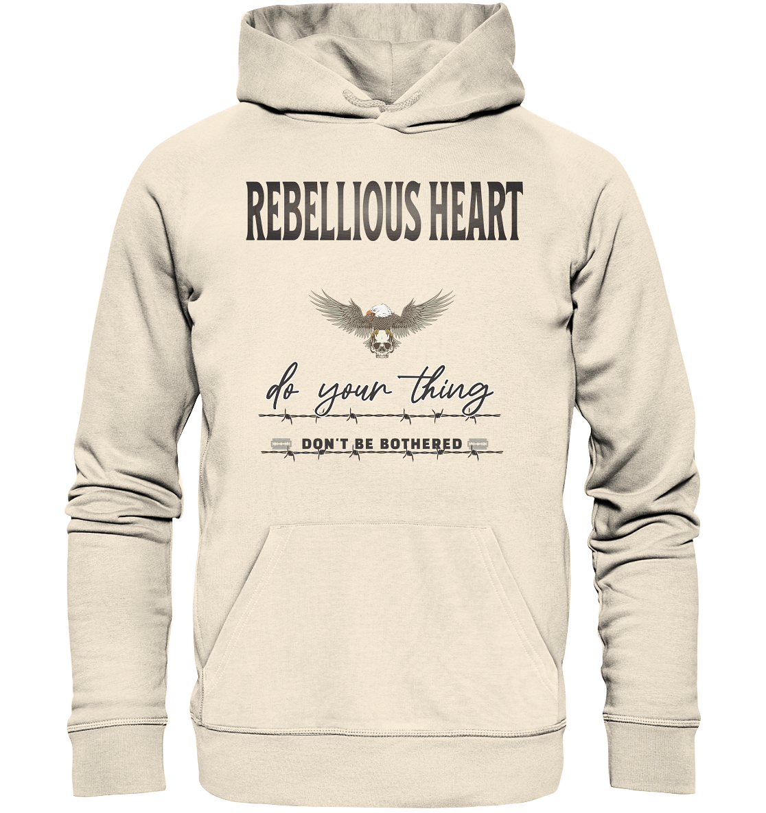 Rebellisches Herz Streetwear - Organic Hoodie