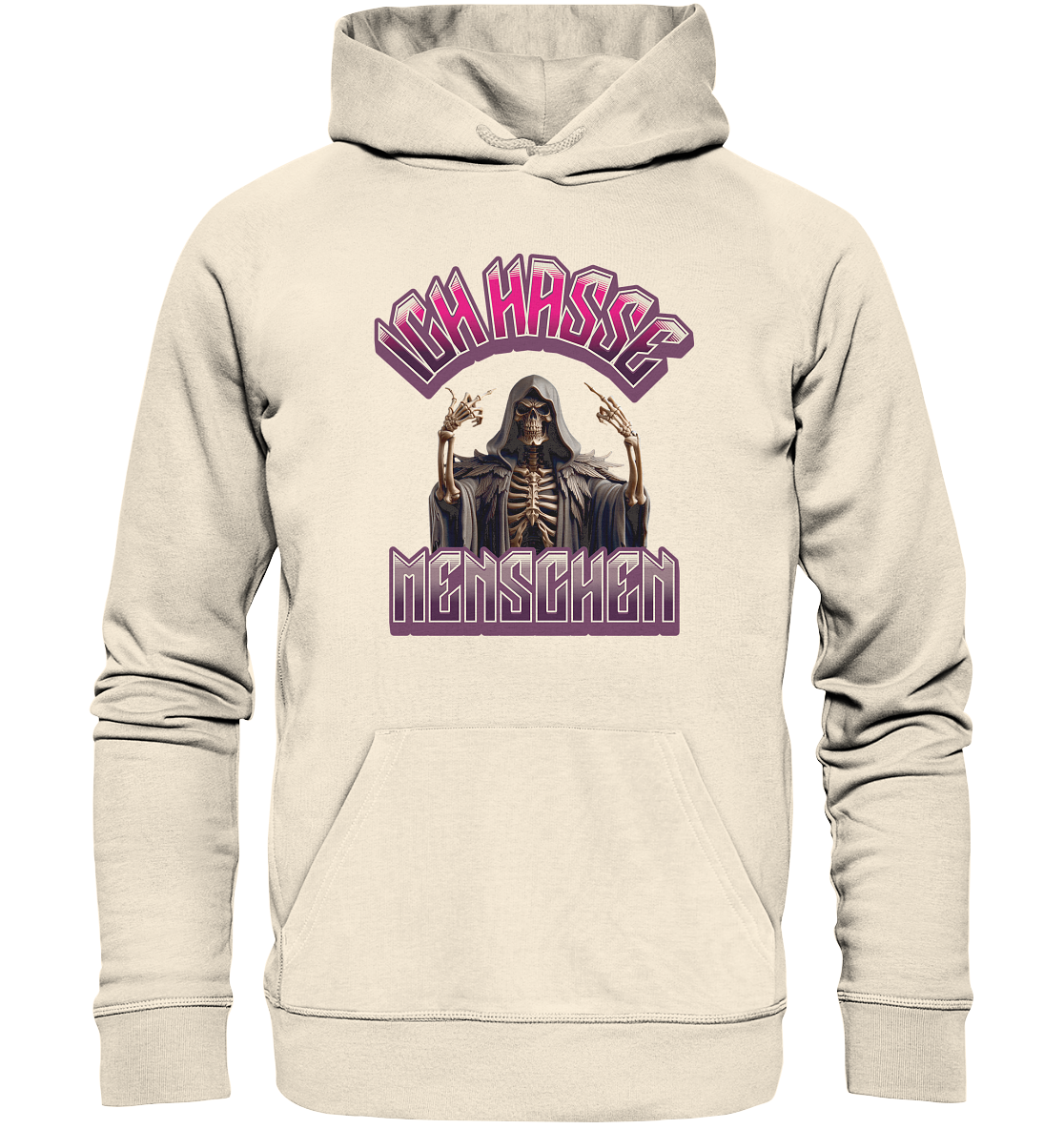 Ich hasse Menschen - Statement - Organic Hoodie