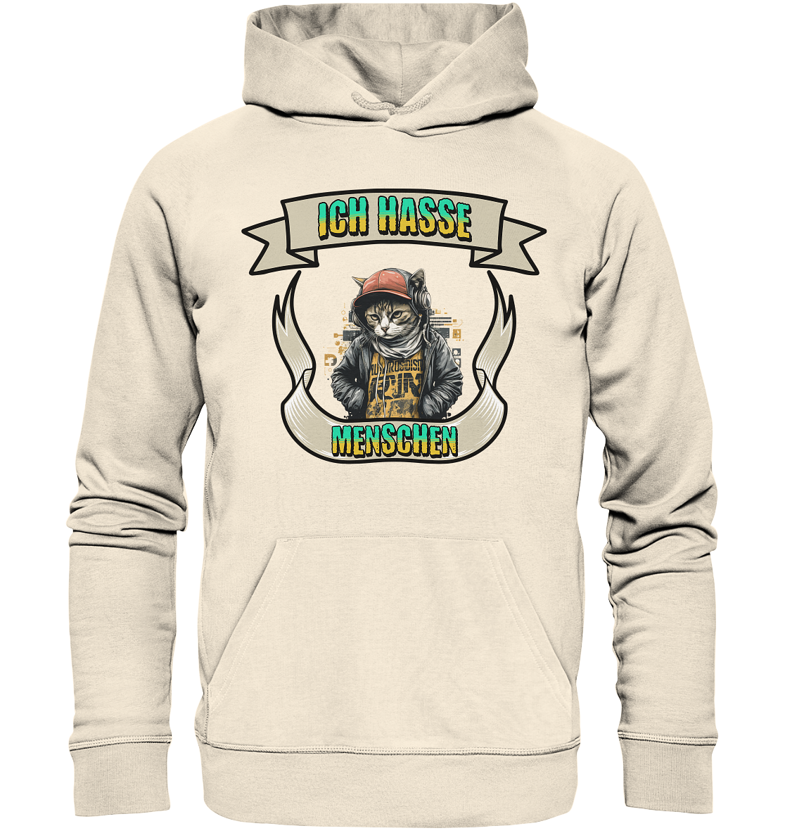 Streetwear- Ich hasse Menschen  - Organic Hoodie