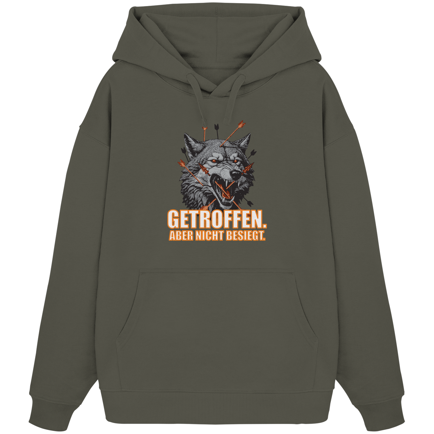 Alpha Wolf – Unbroken - Organic Oversize Hoodie