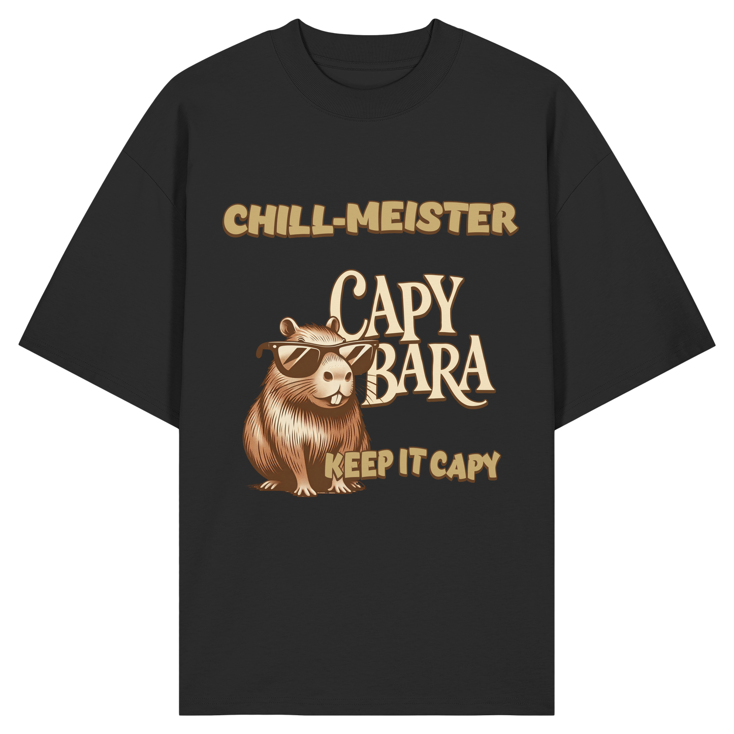 Chill-Meister Capybara – Keep it Capy (Bio & Premium) - Organic Oversize Shirt