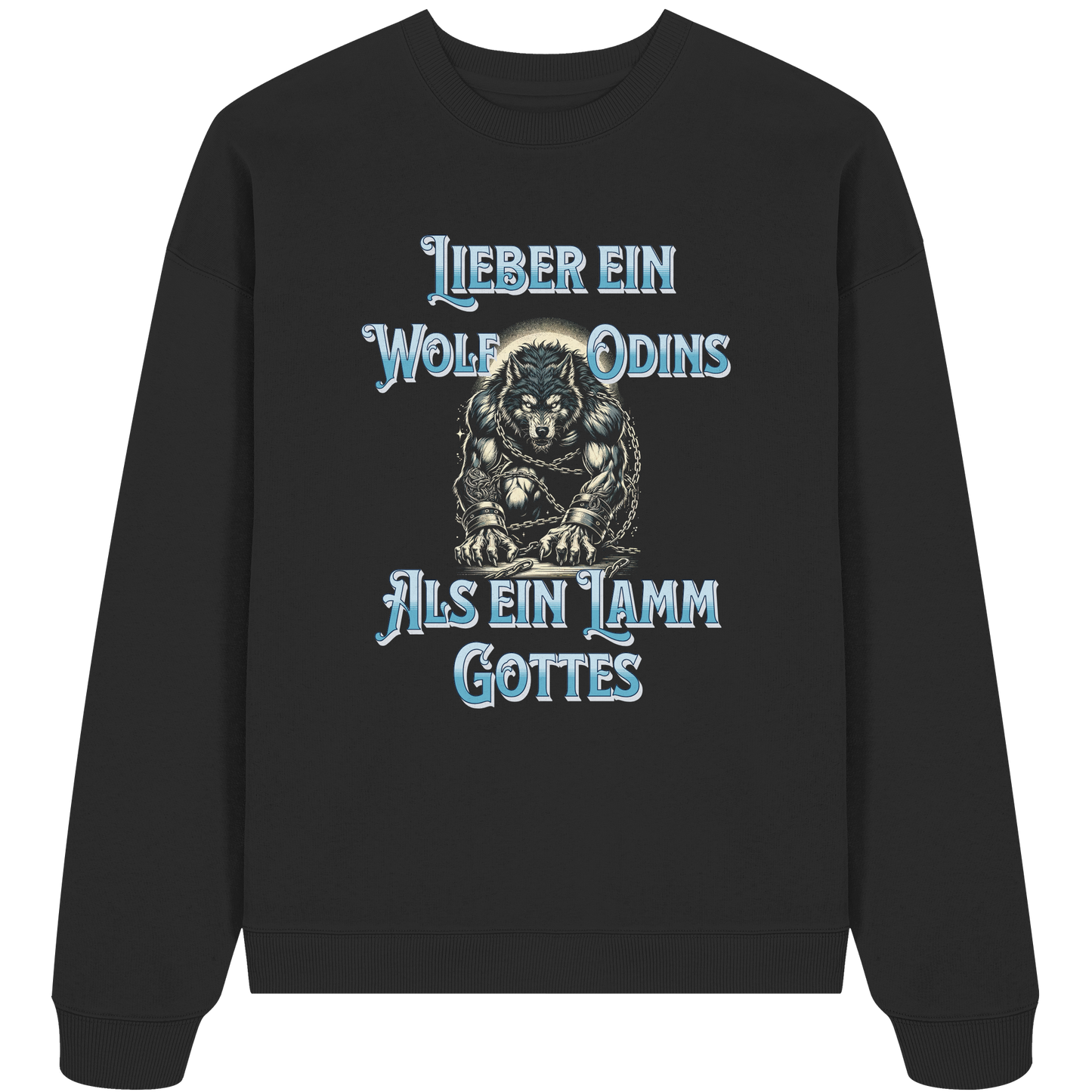 Odins Wolf | Oberteile  - Organic Oversize Sweatshirt