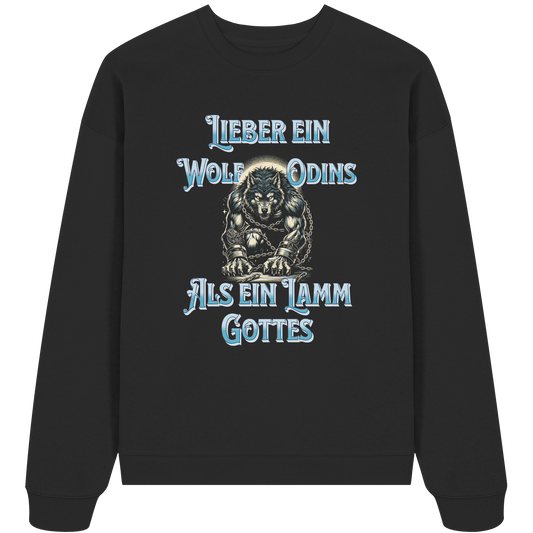 Odins Wolf | Oberteile  - Organic Oversize Sweatshirt