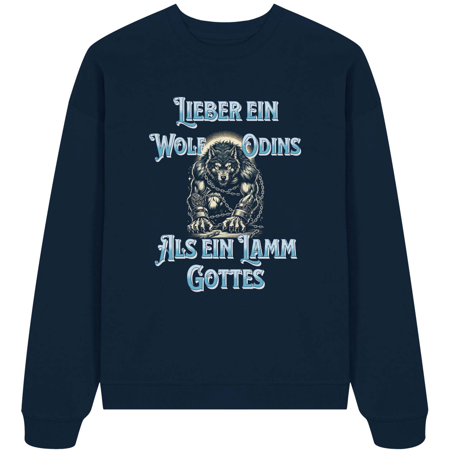 Odins Wolf | Oberteile  - Organic Oversize Sweatshirt