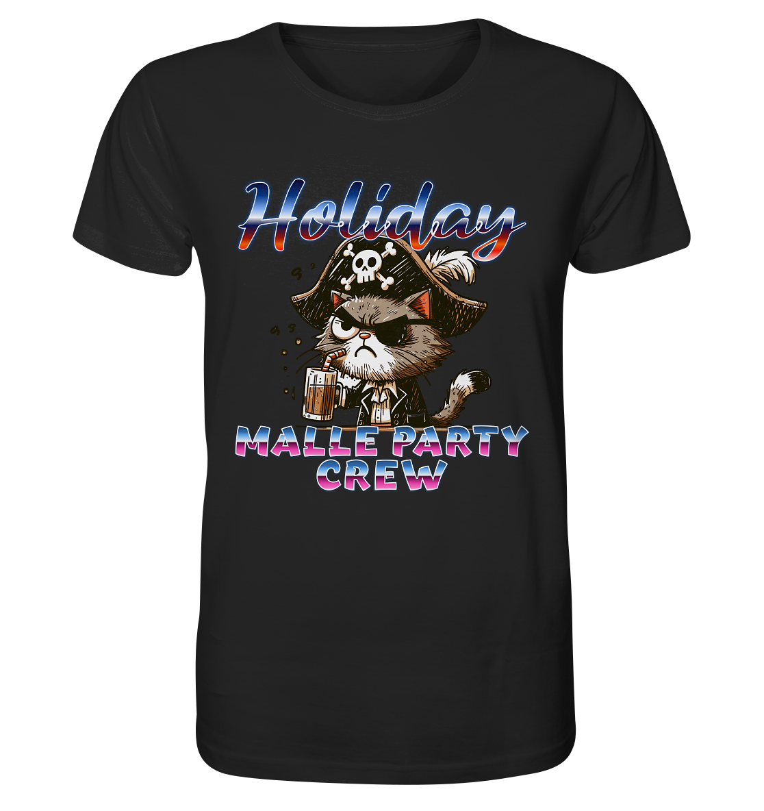 Urlaubsshirt Malle- Party Crew - Organic Shirt