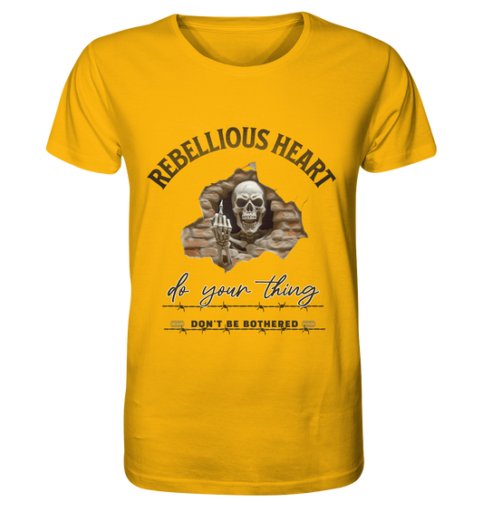 Rebellisches Herz Skull - Organic Shirt