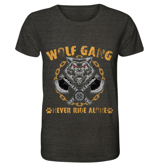 Wolfgang - NEVER RIDE ALONE - Organic Shirt (meliert)