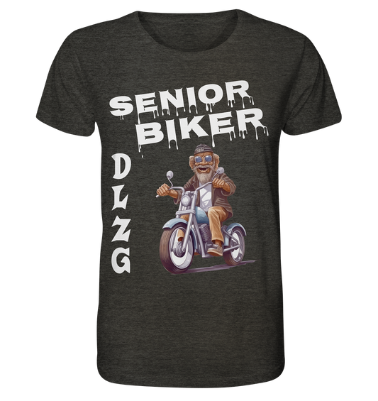 DLzG Opa Biker Fun Motiv 2- Organic Shirt (meliert)