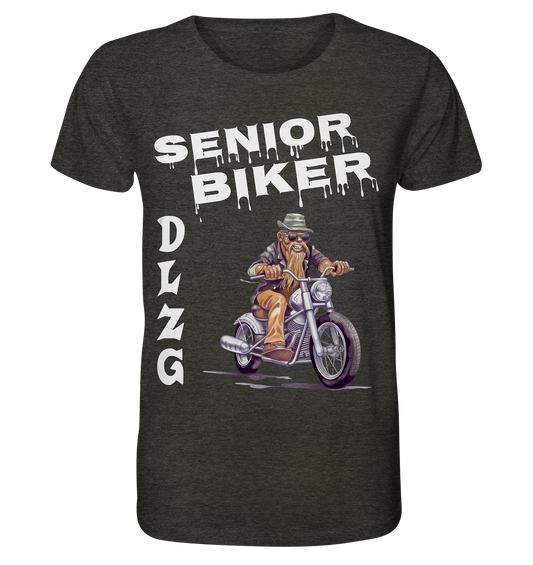 DLzG Opa Biker Fun Motiv 1- Organic Shirt (meliert)