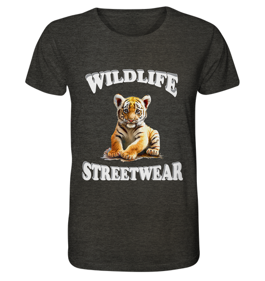 WILDLIFE STREETWEAR 3.0 TIGER BABY  - Organic Shirt (meliert)