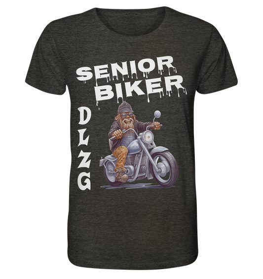 DLzG Opa Biker Fun Motiv 4- Organic Shirt (meliert)