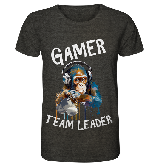 GAMER - TEAM LEADER MONKEY STREETWEAR - STATEMENT - Organic Shirt (meliert)