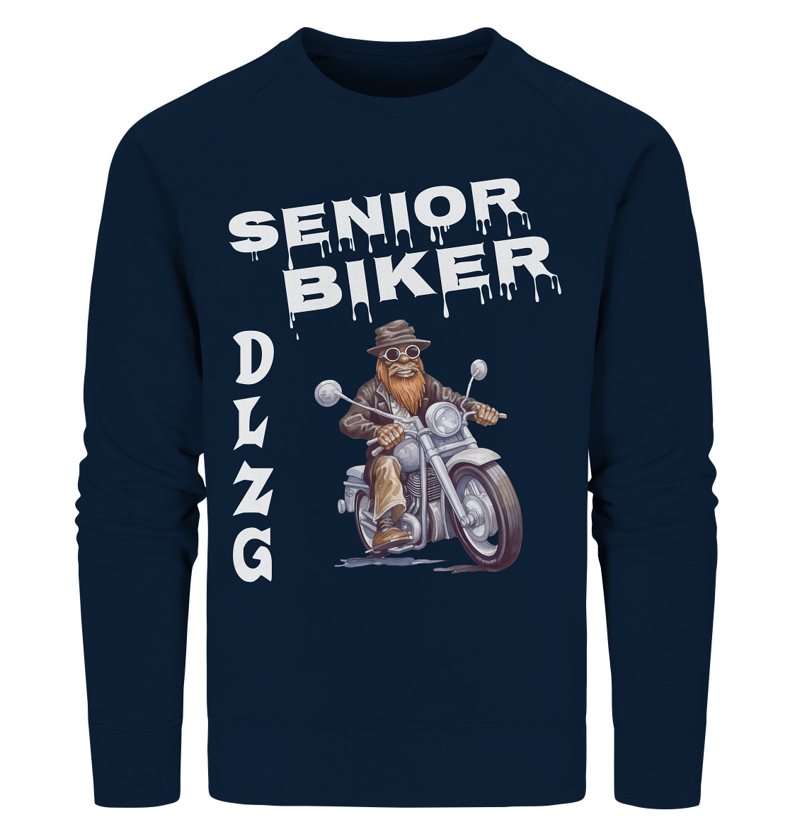 DLzG Opa Biker Fun Motiv 3- Organic Sweatshirt