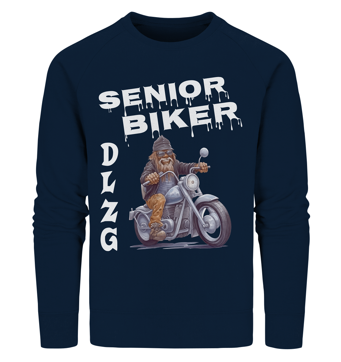 DLzG Opa Biker Fun Motiv 4- Organic Sweatshirt