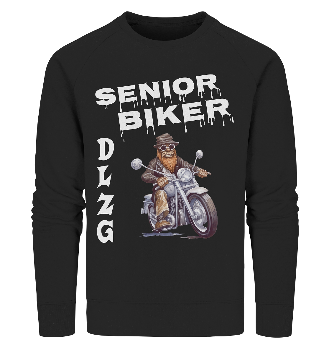 DLzG Opa Biker Fun Motiv 3- Organic Sweatshirt