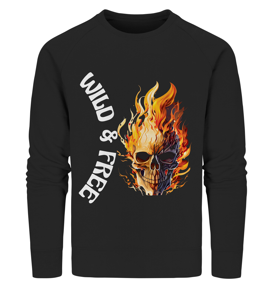 Sweatshirt Wild & Free Skull- das coole Basic für jeden Look- Sweater