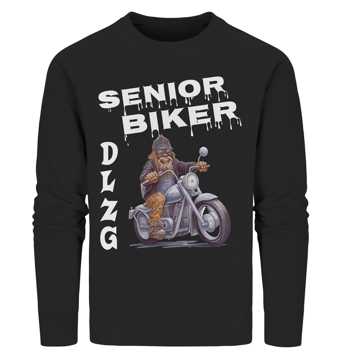 DLzG Opa Biker Fun Motiv 4- Organic Sweatshirt