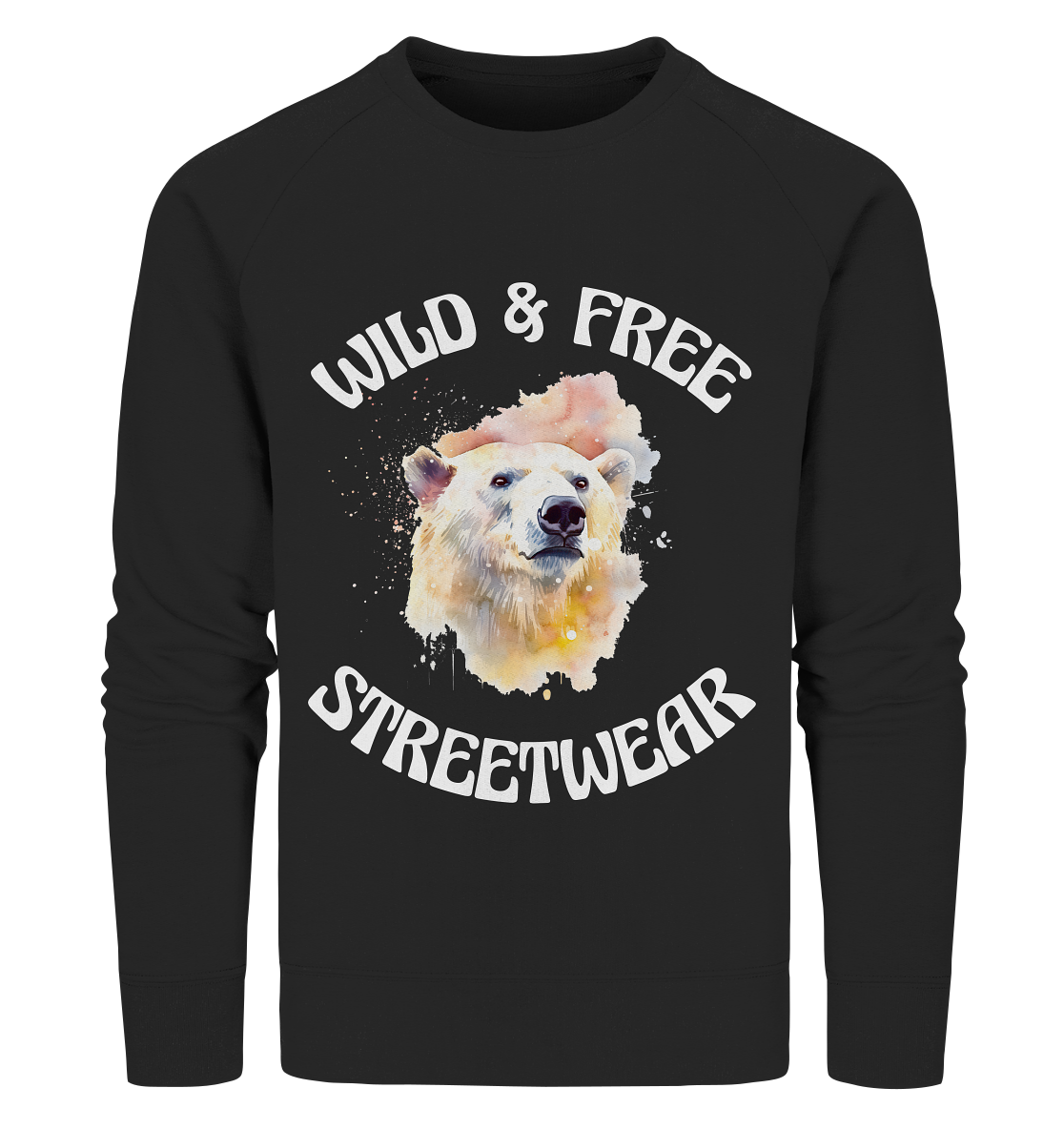 WILD & FREE NO 6 POLAR BEAR - STREETWEAR - STATEMENT - Organic Sweatshirt