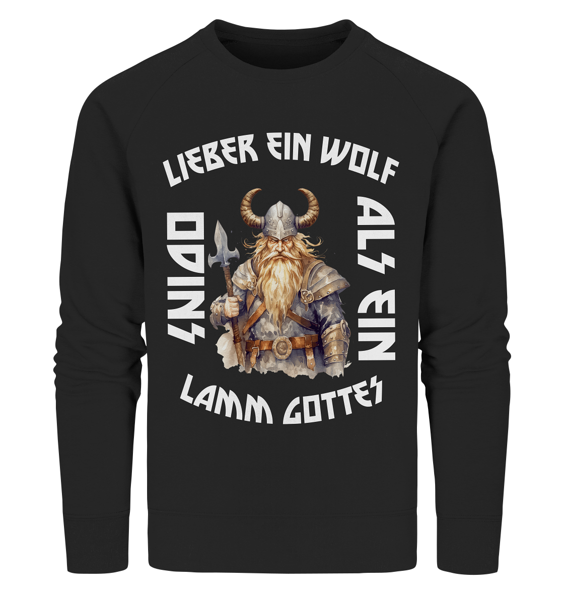 LIEBER EIN WOLF ODINS NO 3  - STREETWEAR - STATEMENT     - Organic Sweatshirt