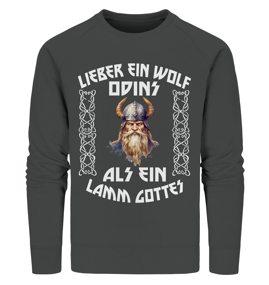 LIEBER EIN WOLF ODINS NO 4  - STREETWEAR - STATEMENT   - Organic Sweatshirt