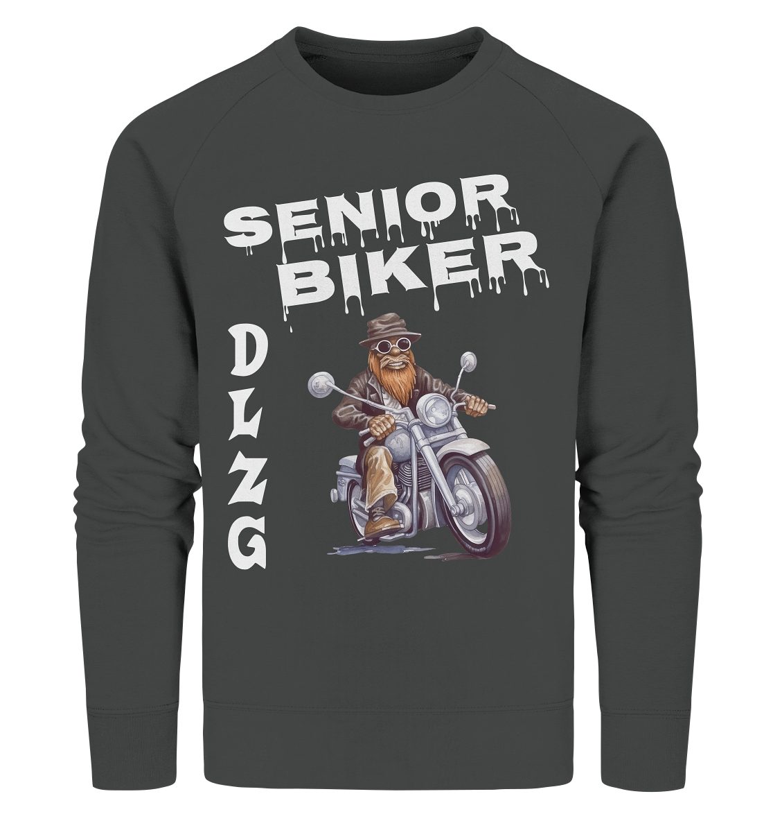 DLzG Opa Biker Fun Motiv 3- Organic Sweatshirt