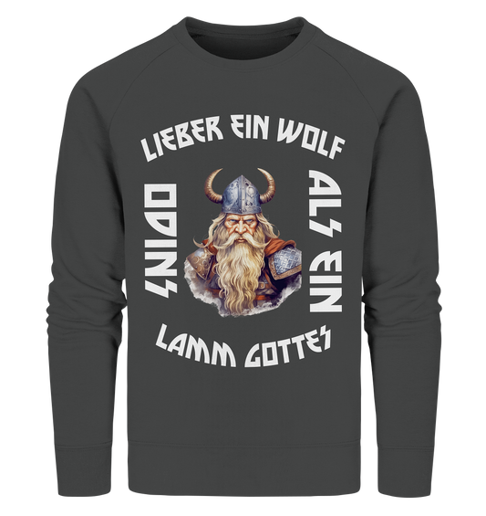 LIEBER EIN WOLF ODINS NO 2  - STREETWEAR - STATEMENT    - Organic Sweatshirt