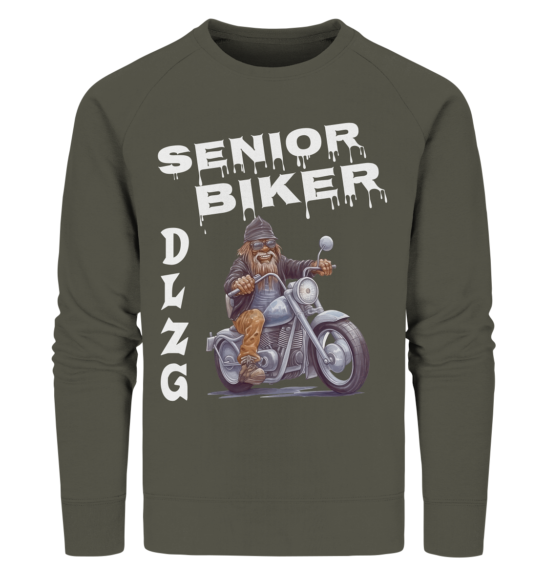 DLzG Opa Biker Fun Motiv 4- Organic Sweatshirt