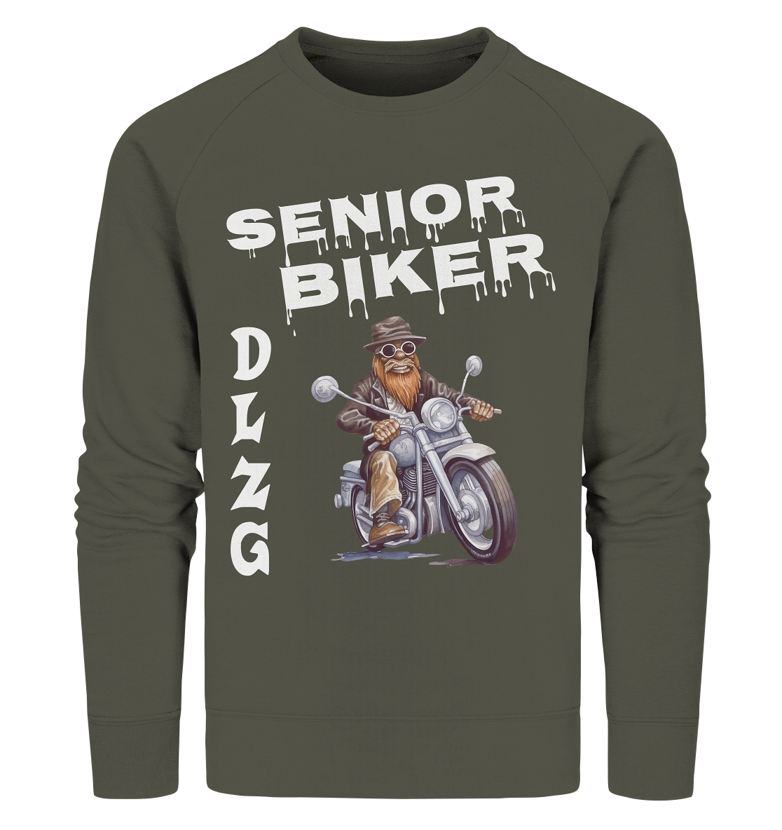 DLzG Opa Biker Fun Motiv 3- Organic Sweatshirt