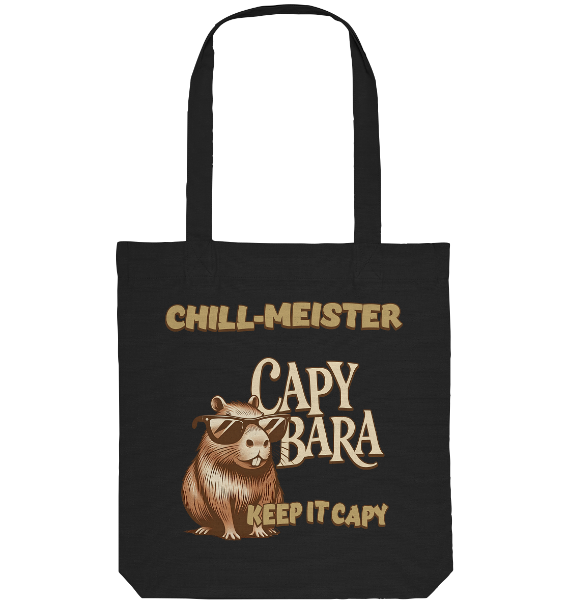 Chill-Meister Capybara – Keep it Capy (Bio & Premium) - Organic Tote-Bag